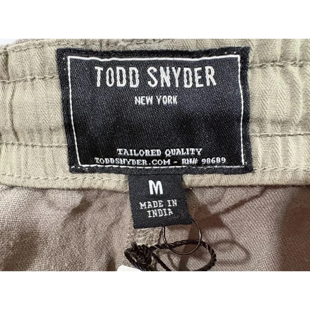 Todd Snyder Mens Brown Relaxed Linen Leisure Pants Beachy Resort Wear Sz M NWT